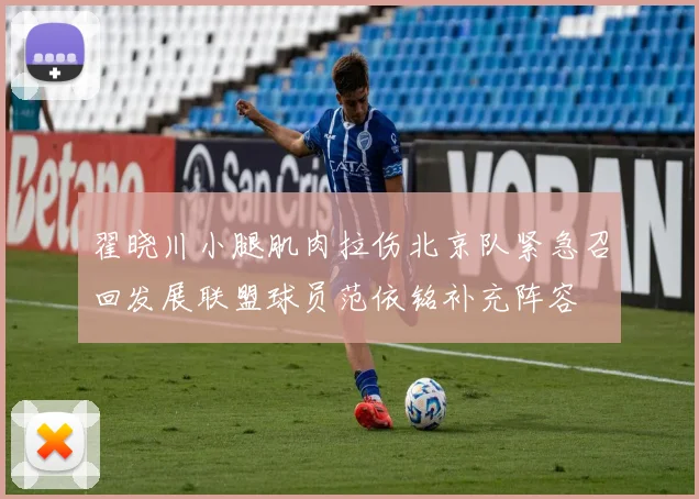 翟晓川小腿肌肉拉伤北京队紧急召回发展联盟球员范依铭补充阵容